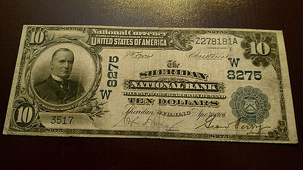 $10 Sheridan Bank Note