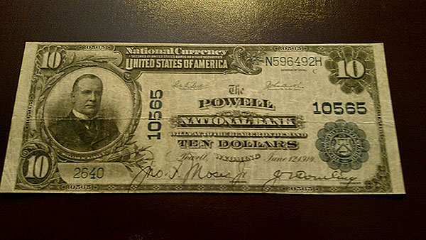 $10 Powell Bank Note