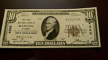 $10 Rawlins Wyoming Bank Note