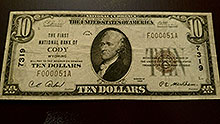 $10 Cody Bank Note
