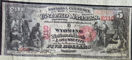 Laramie City, Wyoming National Bank Note from The Wyoming National Bank of Laramie City