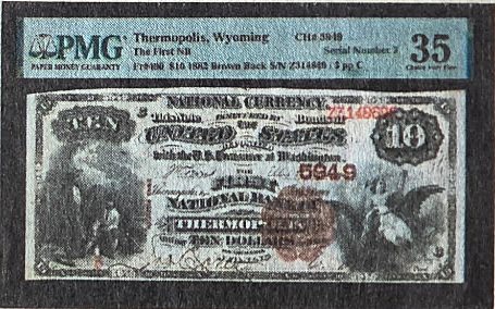 Thermopolis, Wyoming National Bank Note from The First National Bank