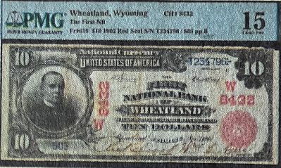 Wheatland, Wyoming National Bank Note from The First National Bank